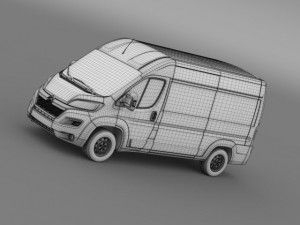 citroen jumper van l2h2 2015 3D Model