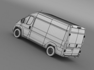citroen jumper van l2h2 2015 3D Model
