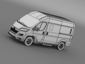 citroen jumper combi l2h2 2015 3D 모델