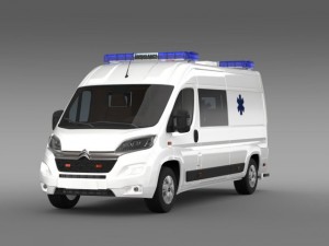 citroen jumper ambulance 2015 3D 模型