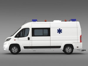 citroen jumper ambulance 2015 3D 模型