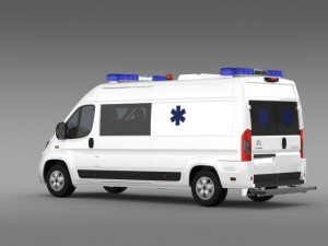 citroen jumper ambulance 2015 3D 模型