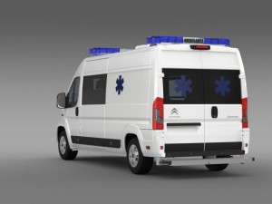 citroen jumper ambulance 2015 3D 模型