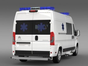 citroen jumper ambulance 2015 3D 模型