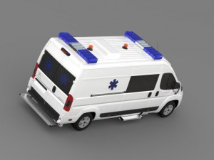 citroen jumper ambulance 2015 3D 模型