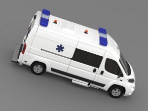 citroen jumper ambulance 2015 3D 模型
