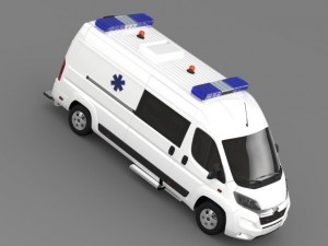 citroen jumper ambulance 2015 3D 模型
