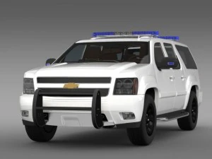 chevrolet suburban z71 police 3D Model