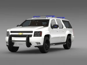 chevrolet suburban z71 police 3D Model