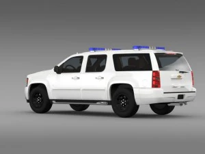 chevrolet suburban z71 police 3D Model