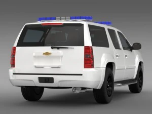 chevrolet suburban z71 police 3D Model