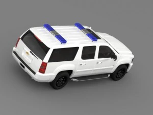 chevrolet suburban z71 police 3D Model