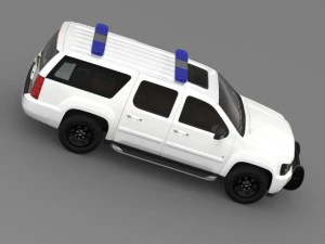 chevrolet suburban z71 police 3D Model