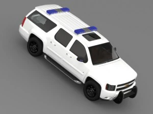 chevrolet suburban z71 police 3D Model