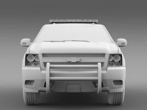 chevrolet suburban z71 police 3D Model