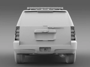 chevrolet suburban z71 police 3D Model
