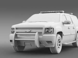 chevrolet suburban z71 police 3Dモデル