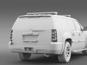 chevrolet suburban z71 police 3D Model