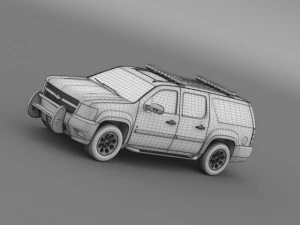 chevrolet suburban z71 police 3D Model