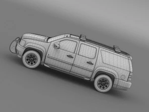 chevrolet suburban z71 police 3D Model