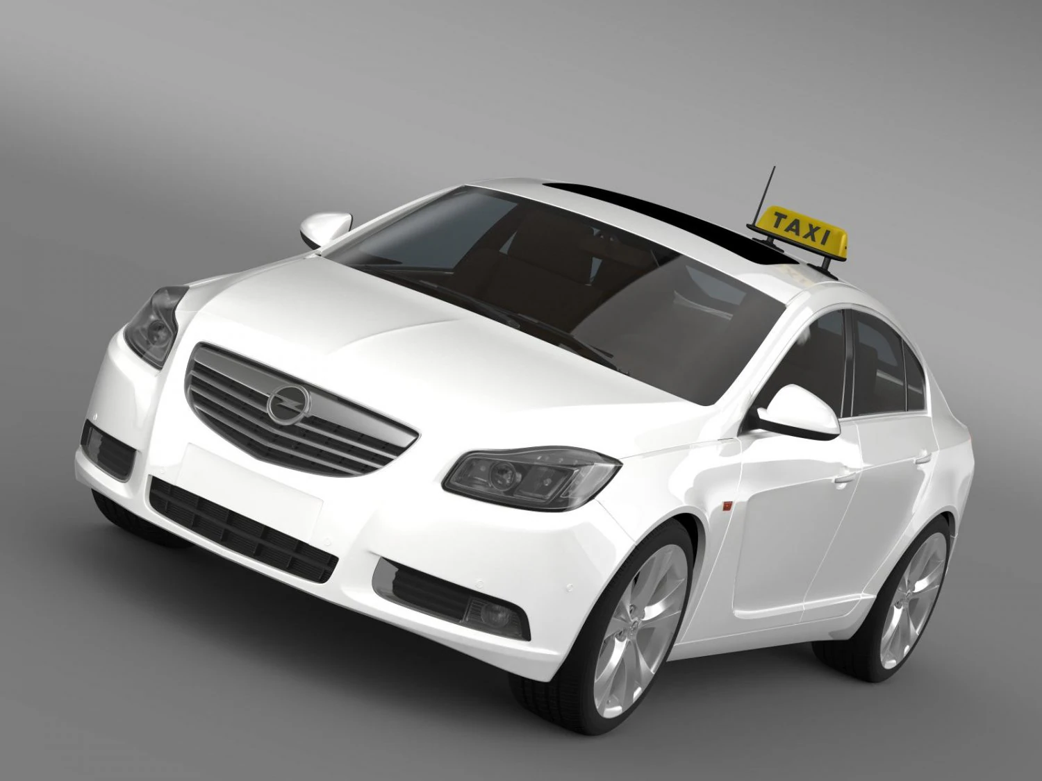 opel insignia taxi 3D Model .c4d .max .obj .3ds .fbx .stl .blend