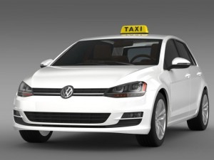 volkswagen golf tsi taxi Modelo 3D