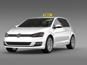 volkswagen golf tsi taxi Modelo 3D