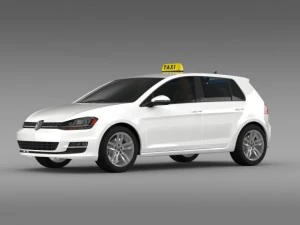 volkswagen golf tsi taxi 3D Model