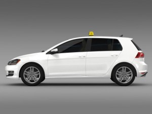 volkswagen golf tsi taxi Modelo 3D