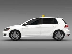 volkswagen golf tsi taxi 3D Model