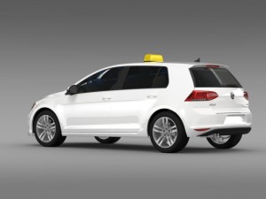 volkswagen golf tsi taxi Modelo 3D