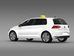 volkswagen golf tsi taxi 3D Model