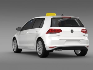 volkswagen golf tsi taxi Modelo 3D