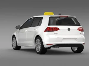 volkswagen golf tsi taxi 3D Model