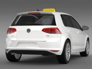 volkswagen golf tsi taxi 3D Model