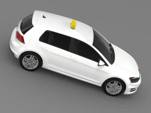 volkswagen golf tsi taxi 3D Model
