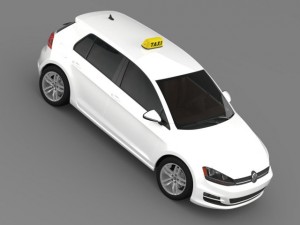 volkswagen golf tsi taxi Modelo 3D