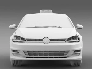 volkswagen golf tsi taxi 3D Model