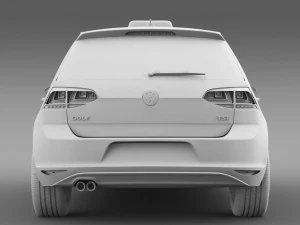 volkswagen golf tsi taxi 3D Model