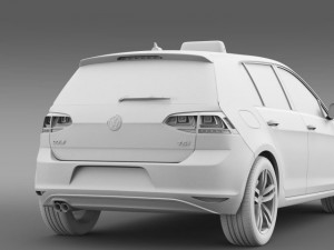 volkswagen golf tsi taxi Modelo 3D