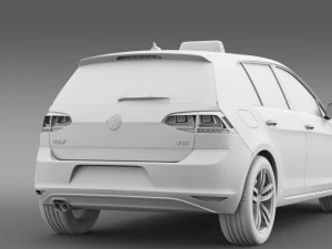 volkswagen golf tsi taxi 3D Model