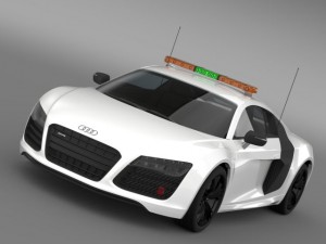 audi r8 v10plus safety car 3D Модель