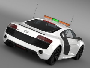 audi r8 v10plus safety car Modelo 3D