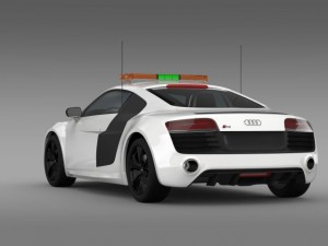 audi r8 v10plus safety car Modelo 3D