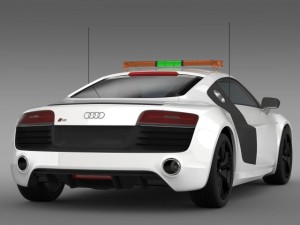 audi r8 v10plus safety car Modelo 3D