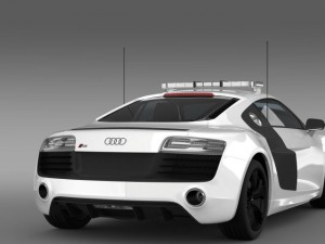 audi r8 v10plus safety car Modelo 3D