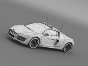 audi r8 v10plus safety car Modelo 3D