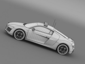audi r8 v10plus safety car Modelo 3D