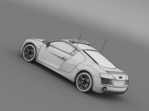 audi r8 v10plus safety car Modelo 3D