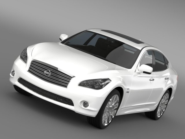 nissan fuga hybrid y51 Modelo 3D .c4d .max .obj .3ds .fbx .stl .blend 